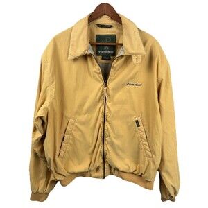 Original Weatherproof Garment Company Vintage Yellow Purdue Jacket Mens Large